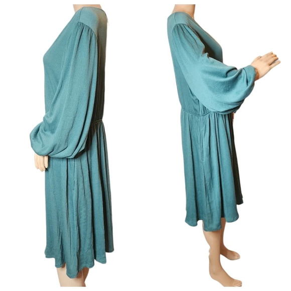 NWT Ava & Viv stretchy green dress with pockets - Picture 6 of 16